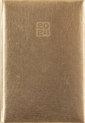 Naptár, tervező, A5, heti, DAYLINER, "Mirror", arany