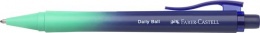 Golyóstoll, 1 mm, XB, nyomógombos, türkiz-kék tolltest, FABER-CASTELL "Daily Ball Flow", kék